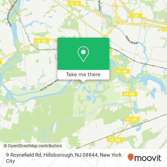 Mapa de 9 Roycefield Rd, Hillsborough, NJ 08844