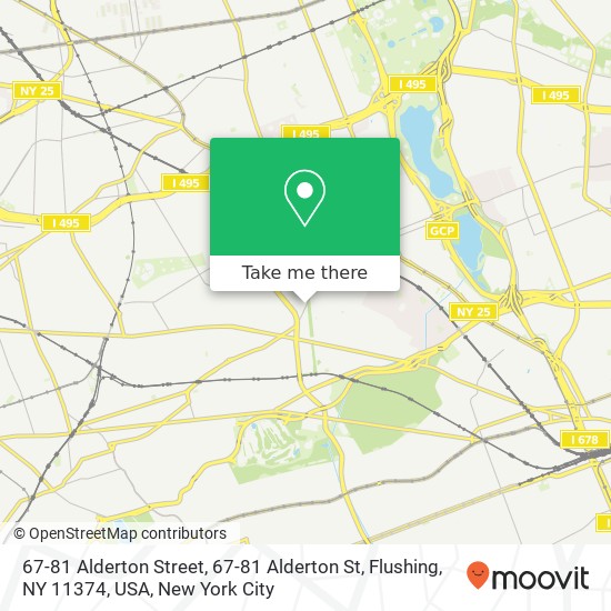 67-81 Alderton Street, 67-81 Alderton St, Flushing, NY 11374, USA map