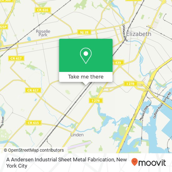 A Andersen Industrial Sheet Metal Fabrication map