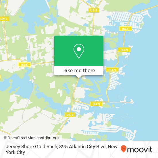 Mapa de Jersey Shore Gold Rush, 895 Atlantic City Blvd