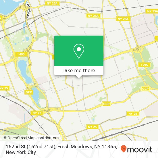 Mapa de 162nd St (162nd 71st), Fresh Meadows, NY 11365