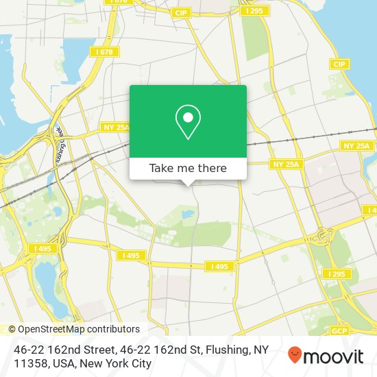 46-22 162nd Street, 46-22 162nd St, Flushing, NY 11358, USA map