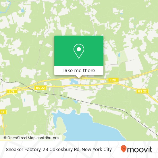 Mapa de Sneaker Factory, 28 Cokesbury Rd