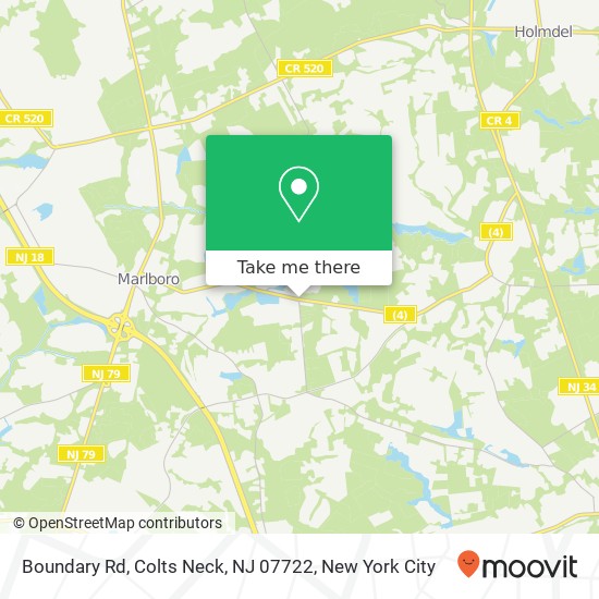 Boundary Rd, Colts Neck, NJ 07722 map