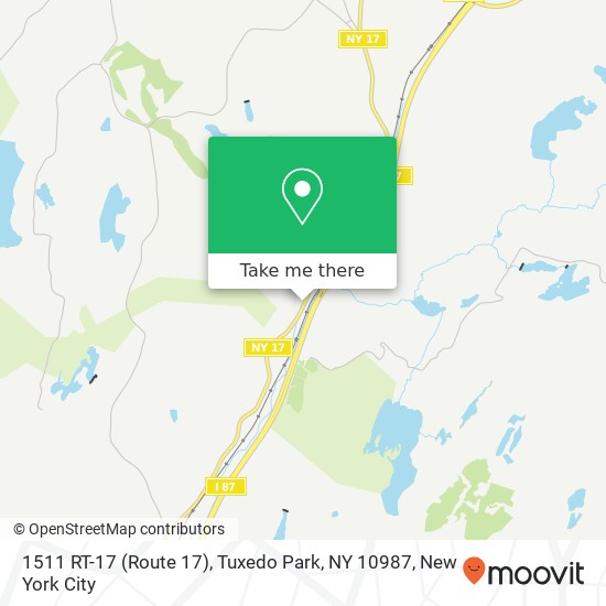 Mapa de 1511 RT-17 (Route 17), Tuxedo Park, NY 10987