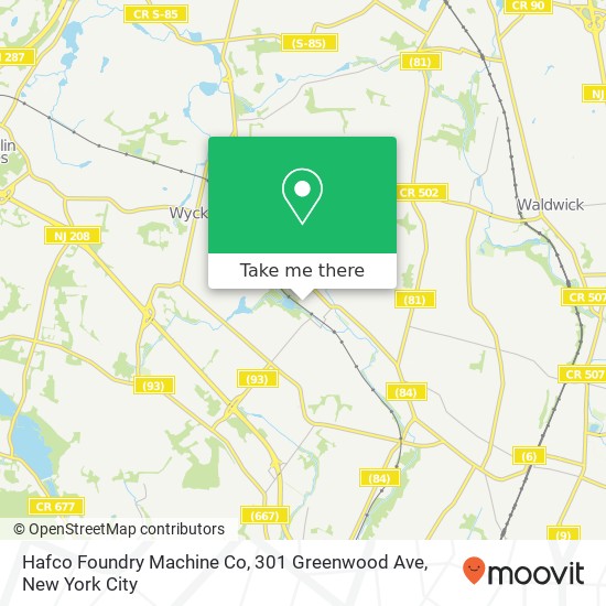 Mapa de Hafco Foundry Machine Co, 301 Greenwood Ave