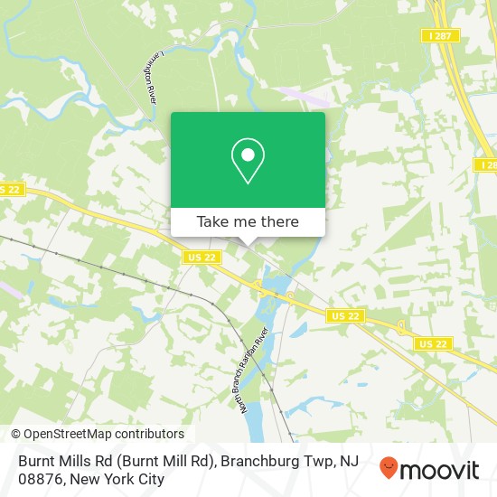 Mapa de Burnt Mills Rd (Burnt Mill Rd), Branchburg Twp, NJ 08876