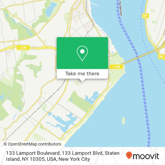 Mapa de 133 Lamport Boulevard, 133 Lamport Blvd, Staten Island, NY 10305, USA