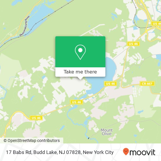 Mapa de 17 Babs Rd, Budd Lake, NJ 07828