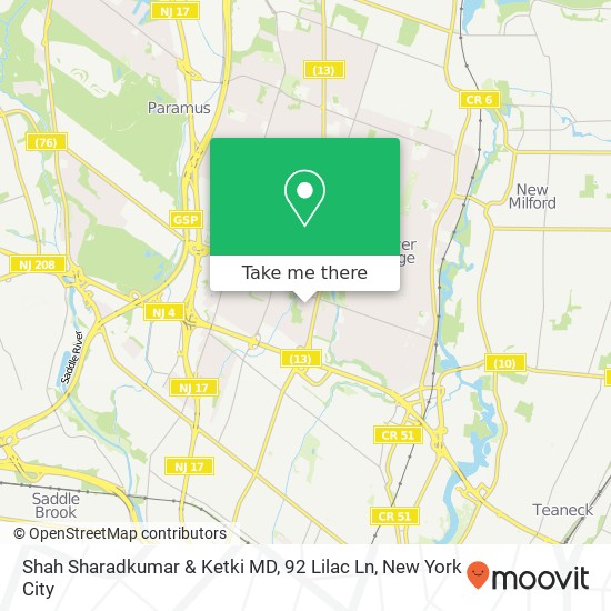 Mapa de Shah Sharadkumar & Ketki MD, 92 Lilac Ln