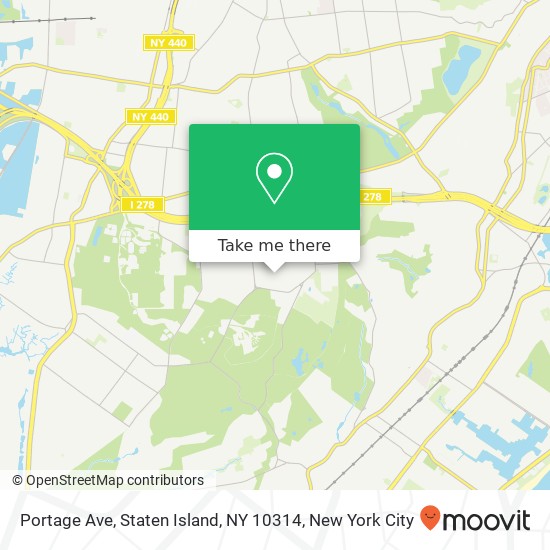 Mapa de Portage Ave, Staten Island, NY 10314