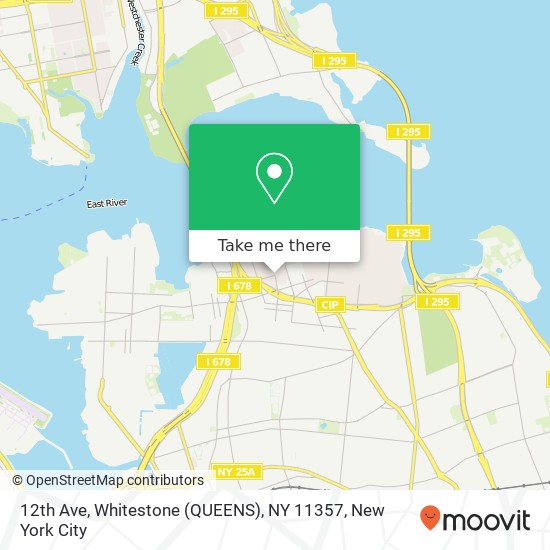 Mapa de 12th Ave, Whitestone (QUEENS), NY 11357