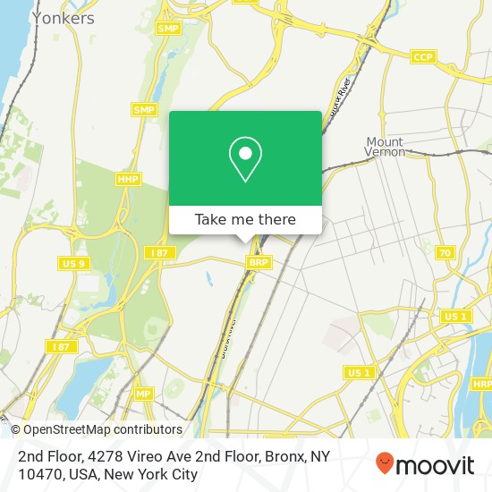 2nd Floor, 4278 Vireo Ave 2nd Floor, Bronx, NY 10470, USA map