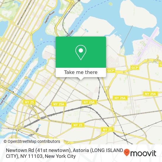 Mapa de Newtown Rd (41st newtown), Astoria (LONG ISLAND CITY), NY 11103