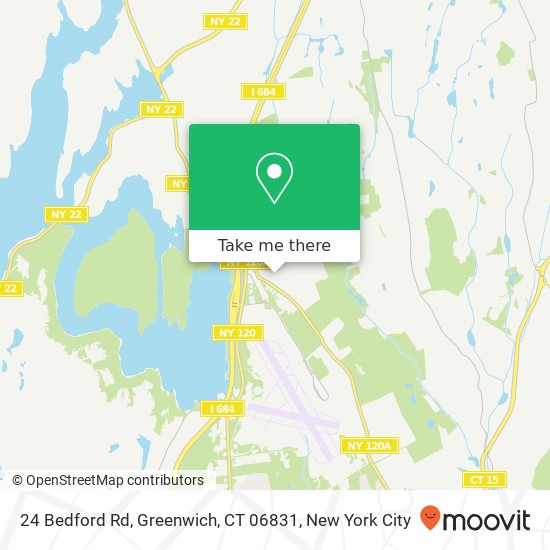 Mapa de 24 Bedford Rd, Greenwich, CT 06831