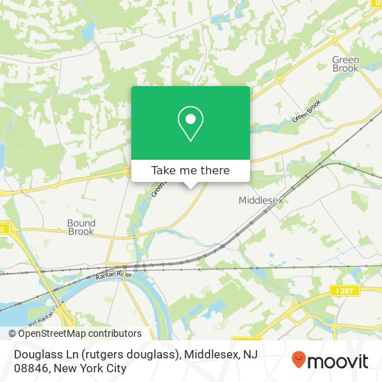 Mapa de Douglass Ln (rutgers douglass), Middlesex, NJ 08846