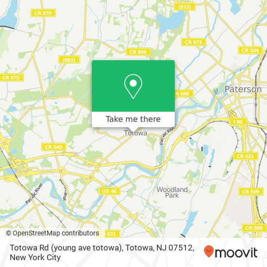 Totowa Rd (young ave totowa), Totowa, NJ 07512 map