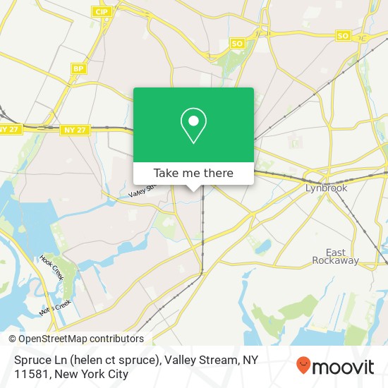 Mapa de Spruce Ln (helen ct spruce), Valley Stream, NY 11581