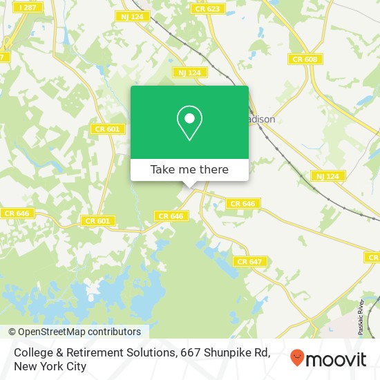 College & Retirement Solutions, 667 Shunpike Rd map