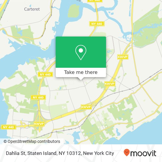 Mapa de Dahlia St, Staten Island, NY 10312
