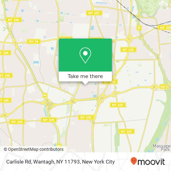 Mapa de Carlisle Rd, Wantagh, NY 11793