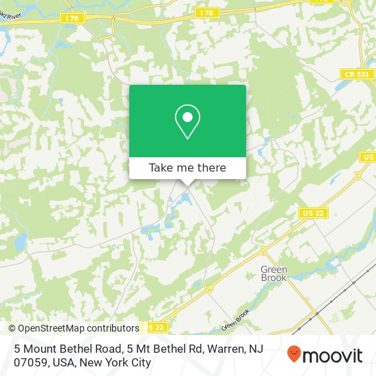 5 Mount Bethel Road, 5 Mt Bethel Rd, Warren, NJ 07059, USA map