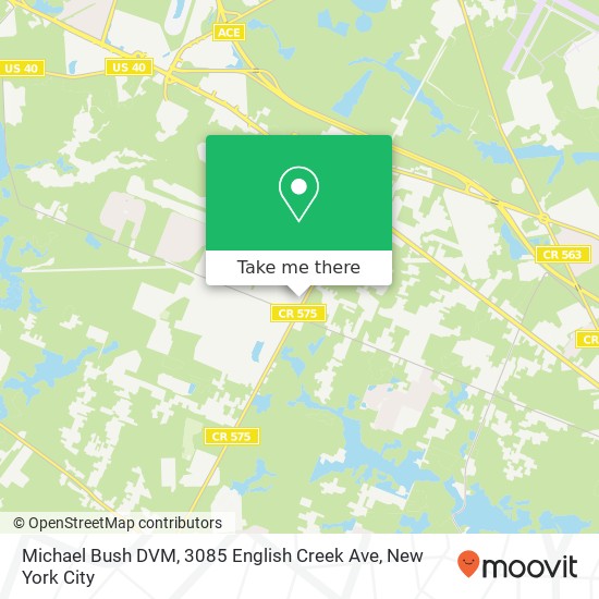 Mapa de Michael Bush DVM, 3085 English Creek Ave