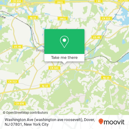Washington Ave (washington ave roosevelt), Dover, NJ 07801 map