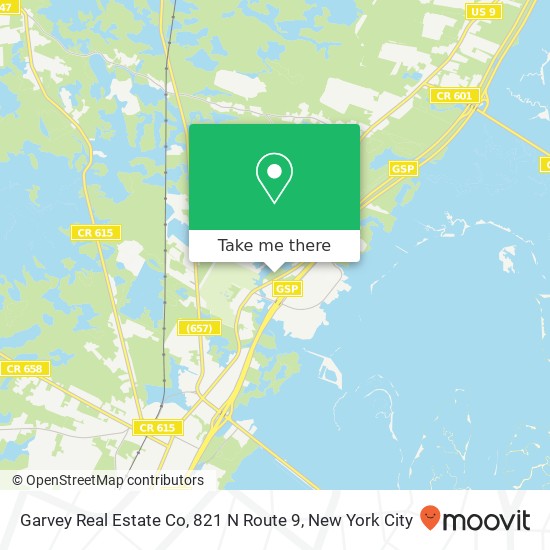 Garvey Real Estate Co, 821 N Route 9 map