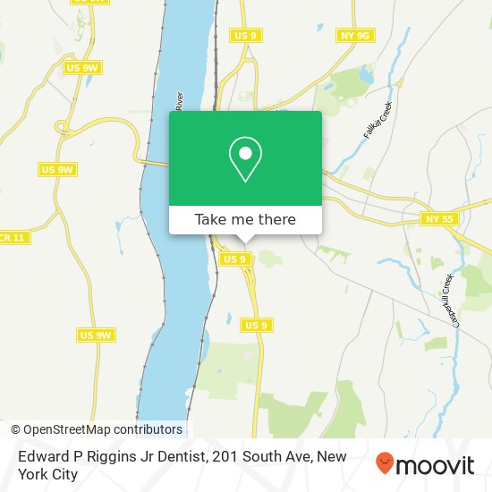Mapa de Edward P Riggins Jr Dentist, 201 South Ave