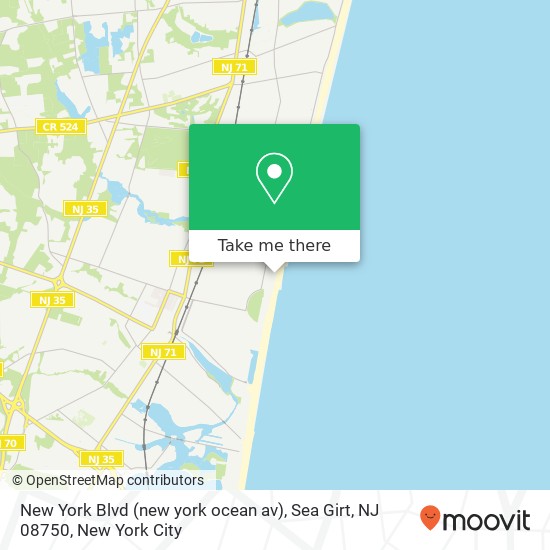 New York Blvd (new york ocean av), Sea Girt, NJ 08750 map