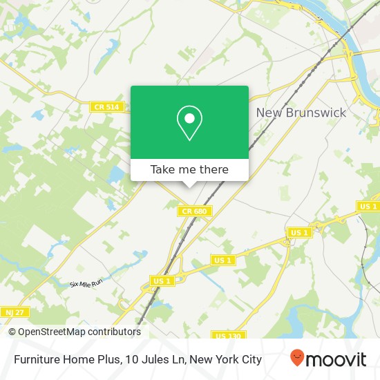 Mapa de Furniture Home Plus, 10 Jules Ln