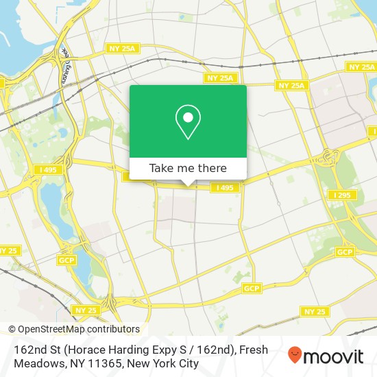 Mapa de 162nd St (Horace Harding Expy S / 162nd), Fresh Meadows, NY 11365