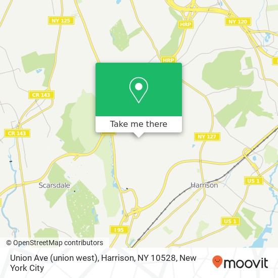 Mapa de Union Ave (union west), Harrison, NY 10528