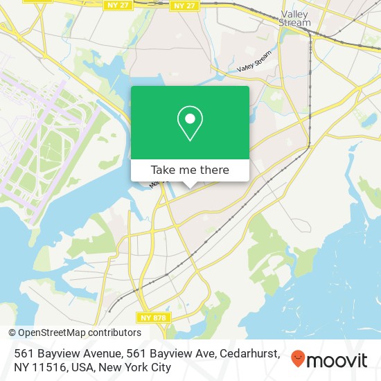 561 Bayview Avenue, 561 Bayview Ave, Cedarhurst, NY 11516, USA map