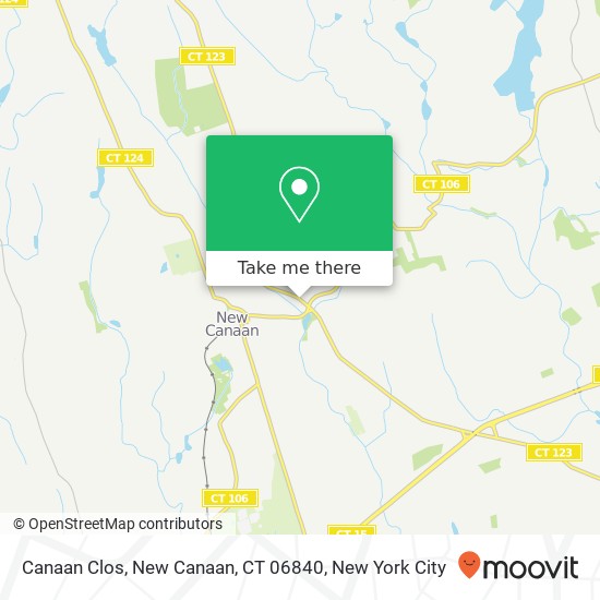 Mapa de Canaan Clos, New Canaan, CT 06840