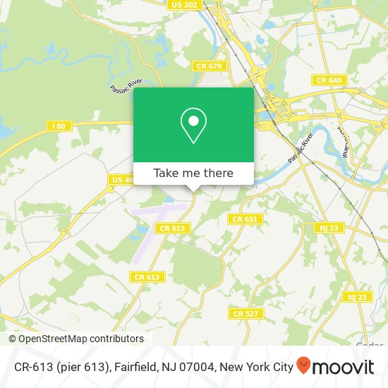 Mapa de CR-613 (pier 613), Fairfield, NJ 07004