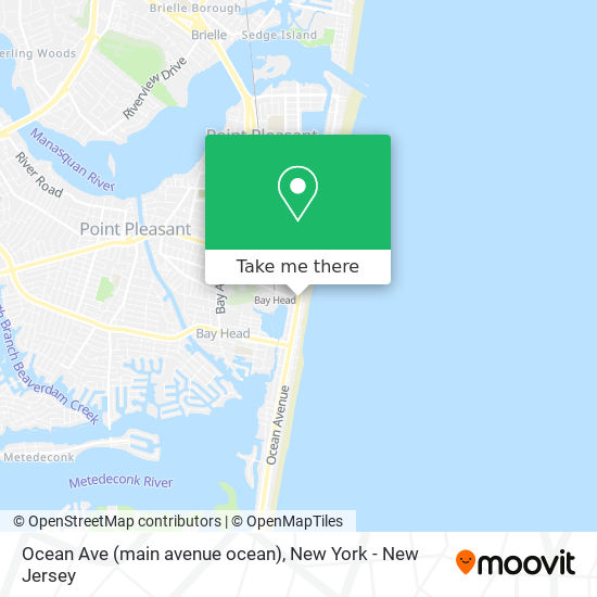 Ocean Ave (main avenue ocean) map
