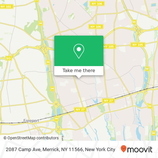 Mapa de 2087 Camp Ave, Merrick, NY 11566