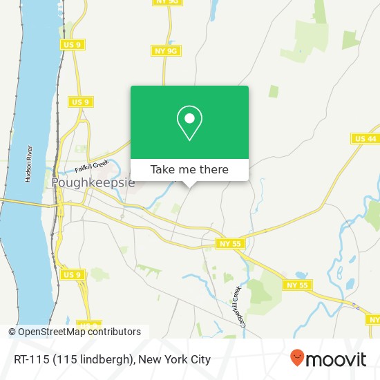 Mapa de RT-115 (115 lindbergh), Poughkeepsie, NY 12603