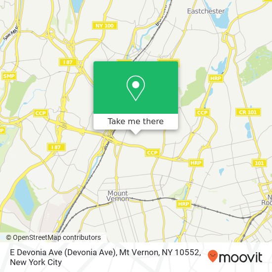 E Devonia Ave (Devonia Ave), Mt Vernon, NY 10552 map