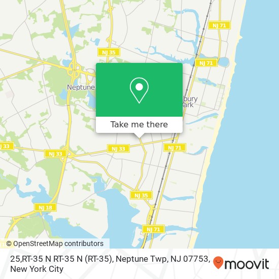 25,RT-35 N RT-35 N (RT-35), Neptune Twp, NJ 07753 map