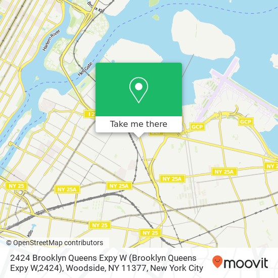 Mapa de 2424 Brooklyn Queens Expy W (Brooklyn Queens Expy W,2424), Woodside, NY 11377