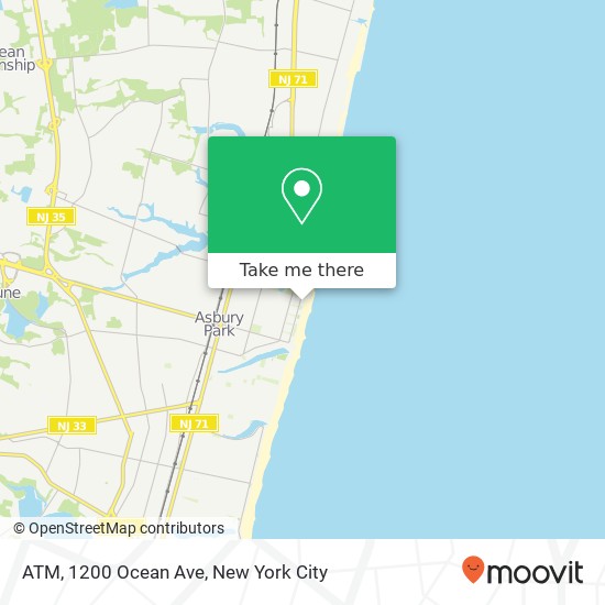 ATM, 1200 Ocean Ave map