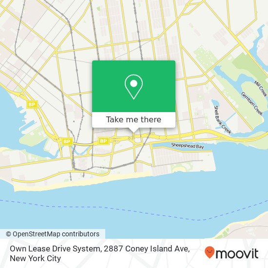 Own Lease Drive System, 2887 Coney Island Ave map