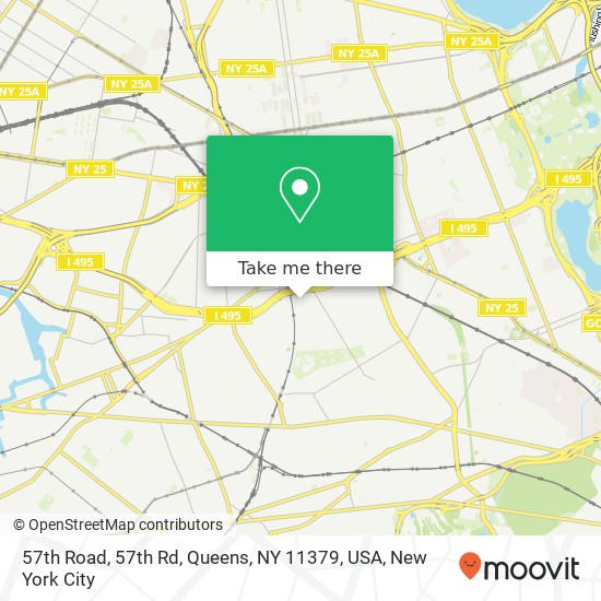 Mapa de 57th Road, 57th Rd, Queens, NY 11379, USA