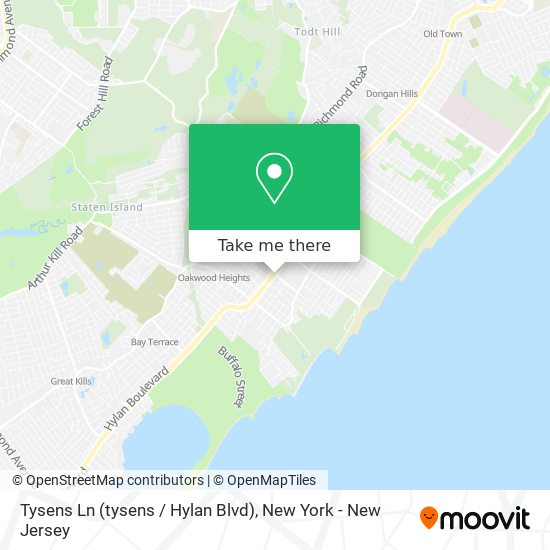 Mapa de Tysens Ln (tysens / Hylan Blvd)