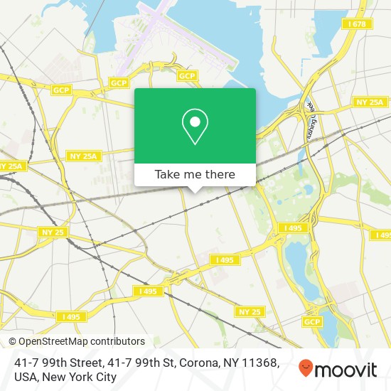 Mapa de 41-7 99th Street, 41-7 99th St, Corona, NY 11368, USA