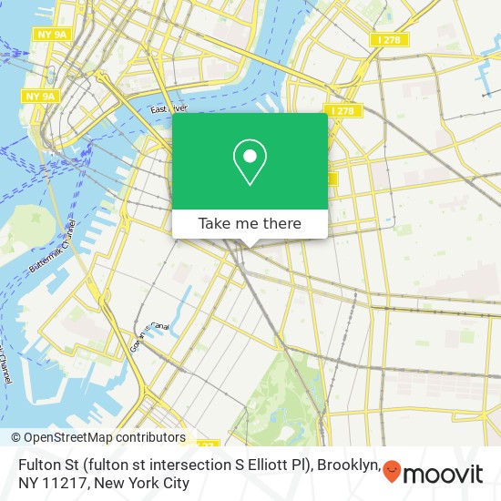 Mapa de Fulton St (fulton st intersection S Elliott Pl), Brooklyn, NY 11217