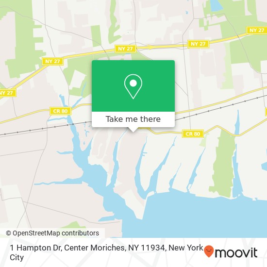 1 Hampton Dr, Center Moriches, NY 11934 map